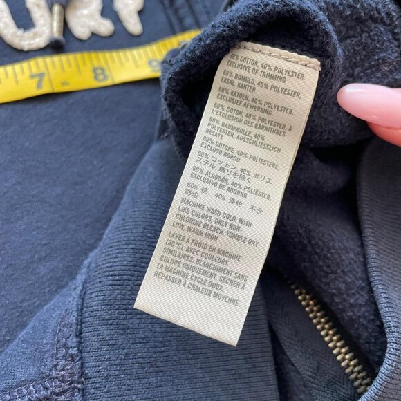 Navy Hollister Zip Up Hoodie - Picture 7 of 7